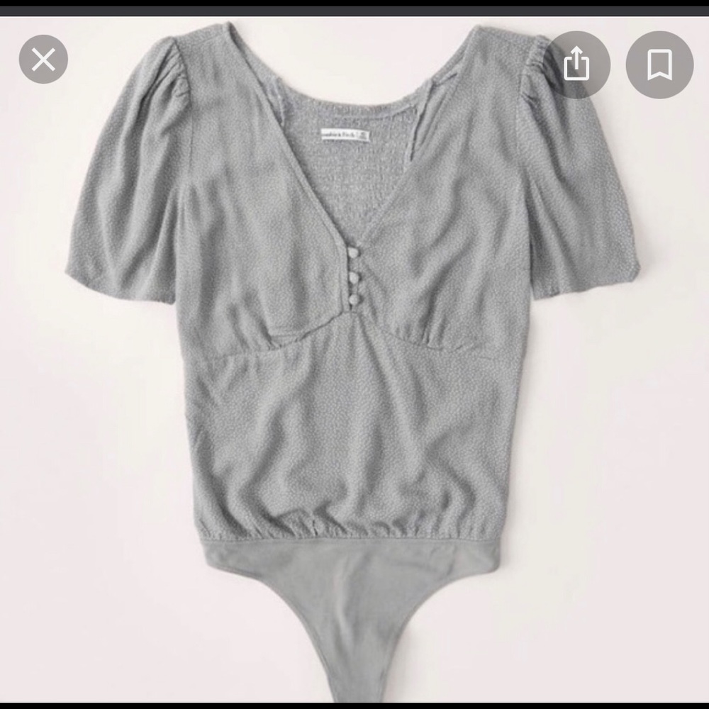 Abercrombie and Fitch Puff Sleeve Bodysuit